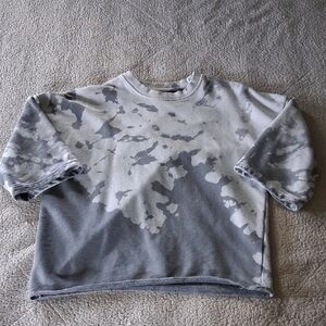 Boohoo Man Gray Tie-Dye 100%cotton Sweatshirt Medium